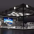 LUMMA DESIGN Auto Showroom Exhibition Stand With Three Displayed Cars LED Screen And Modern Lighting