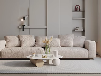 Modern three-seat sofa 3d model