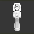 Futuristic Sci Fi Silver Pistol With Sleek Metallic Design And Ergonomic Grip