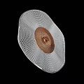 Modern Round Wall Light With Metal Mesh Silver And Gold Design For Interior Decor