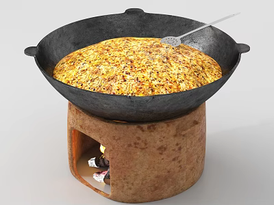 Chinese Cooker Stove 3d model