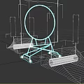 Commercial Stunt Performance Equipment With Flaming Ring And Star Stripe Patterned Ramps