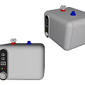 Compact White Electric Water Heater With Control Panel And Valves For Daily Use