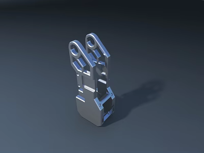 Durable Metal Road Infrastructure Component With Connecting Holes And Support Structure 3d model