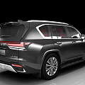Luxury Dark Gray Lexus SUV With Modern Design Red Interior And Alloy Wheels