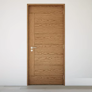 swing door wooden door 3d model