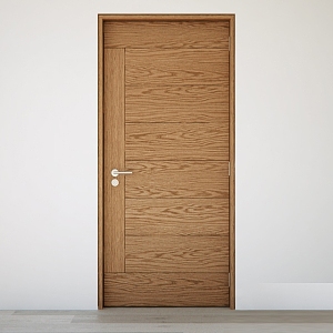 swing door wooden door 3d model