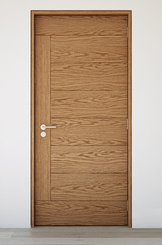 swing door wooden door 3d model