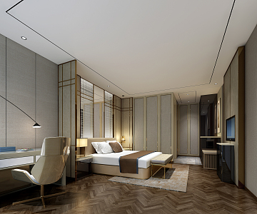 Modern Rooms Hotel Bid 3d model