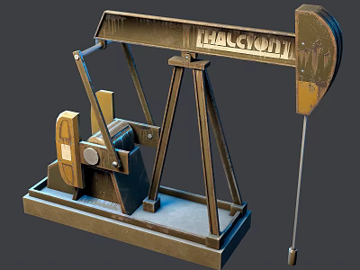 Industrial Oil Pump Jack Heavy Duty Mechanical Structure For Oil Extraction Operations 3d model
