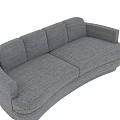 Modern Gray Fabric Sectional Sofa with Comfortable Seats and Contemporary Design 3d model