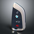 Sleek BMW Car Key Fob With Chrome Accents And Logo Design Features