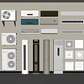 Multiple Styles of Wall Mounted Floor Standing Air Conditioners and Fans Collection