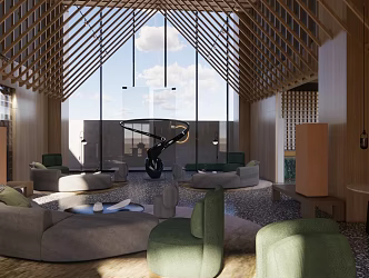 Modern Hall Hotel Lobby International Hotel Indoor Hotel Lobby 3d model