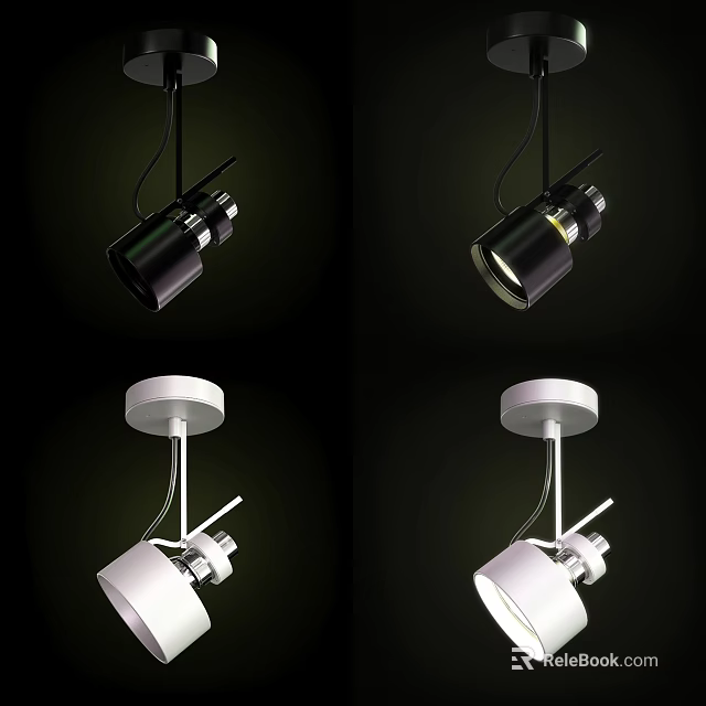 Modern Downlights And Spotlights With Various Designs For Home Lighting Decor 3d model 
