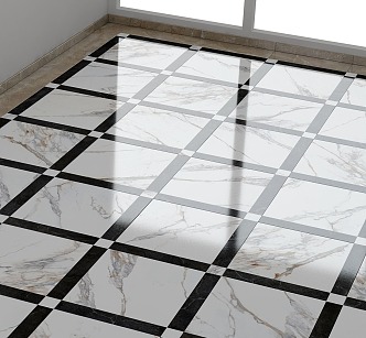 Checked floor tile Marble floor tile 3d model