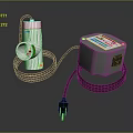 Electrical Equipment Set With White Sensor Gray Control Box And Power Cable Plug