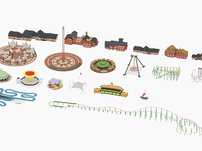 Modern Amusement Equipment Playground 3d model