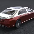 Luxury Sedan Two Tone White Red Exterior Black Roof Beige Leather Interior Multi Spoke Wheels