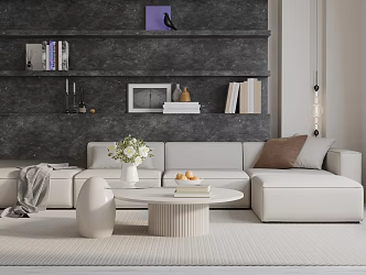 Modern three-seat sofa 3d model