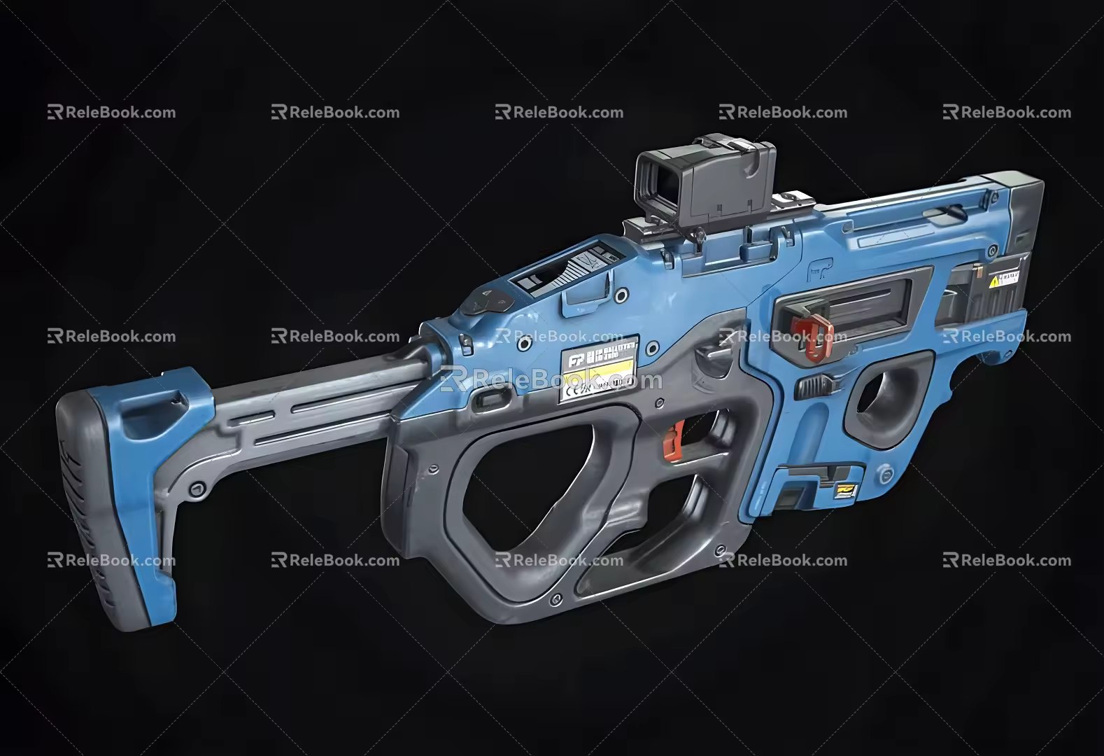 Modern science fiction submachine gun 3d model