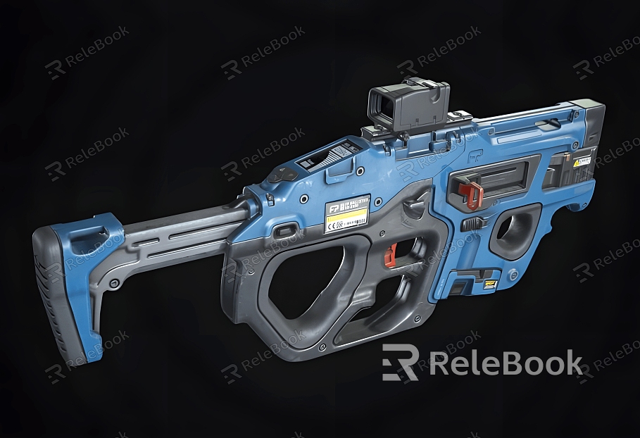 Modern science fiction submachine gun model