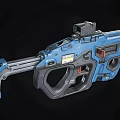Modern science fiction submachine gun 3d model