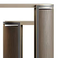 Modern Console Table Interior Design With Wooden Top And Metal Frame 3d model