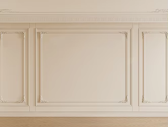 French sofa background wall gypsum line bedroom background 3d model