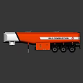 Orange And White Gas Combustion Tanker Truck Transport Vehicle Design