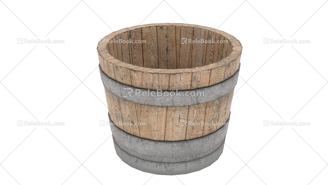 Modern Water Bucket Wood Grain Water Bucket model