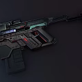 Futuristic Gun With Detailed Metallic Structure Glowing Tech Elements And Modern Design 3d model