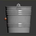 bucket iron bucket mud bucket cement bucket daily necessities 3d model