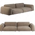 Italian modern fabric double sofa 3d model