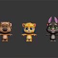 Cute 3D Cartoon Animal Toys With Different Colors And Expressive Faces