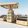 Modern Container Cereals Counter 3d model