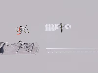 Bicycle Parking Shed With Outdoor Bike Stand And Storage Rack Design 3d model