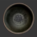 Handcrafted Ceramic Bowl With Gray White Glaze And Red Rim For Everyday Use