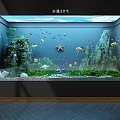 ecological tank aquarium 3d model