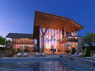 Modern Sales Office Building Club Sales Department 3d model