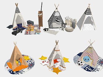 Children's Tent Modern Tent 3d model