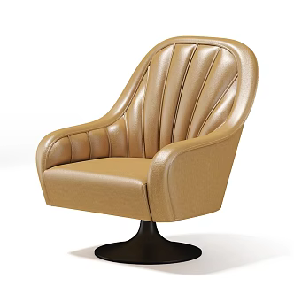 Modern Furniture Indoor Furniture Single Chair Single Sofa Leather Sofa 3d model