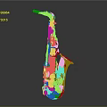 Home Decorative Brass Saxophone With Polished Surface And Classic Design