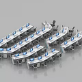 Modern Monitoring Room Setup With Control Consoles Multiple Monitors And Ergonomic Chairs