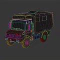 Military Off Road Vehicle With Heavy Duty Body And Large Tires