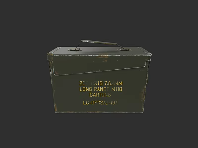 military ammunition box weapon military equipment 3d model