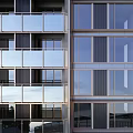 Modern Multi Storey Building Balcony Fencing With Glass And Metal Design