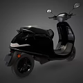 Ola Black Electric Scooter Modern Sleek Design With Headlight And Handlebars