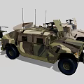 Military Vehicles In Camouflage And Beige With Off Road Design And Roof Equipment