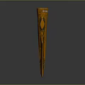 Traditional Ancient Weapon Arrowhead with Brown Yellow Color and Symmetric Design